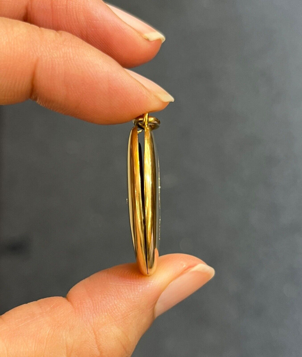 Antique Victorian 14K Yellow Gold DIamond Star Locket Pendant