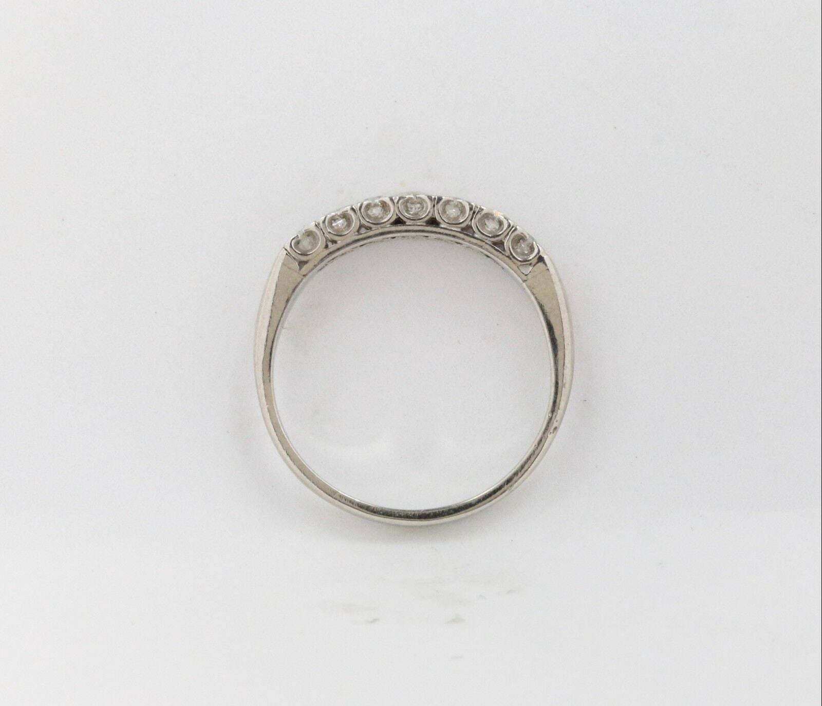 Vintage Platinum Diamond Wedding Band