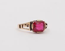 Load image into Gallery viewer, Victorian Ruby 10K Rose Gold Ring
