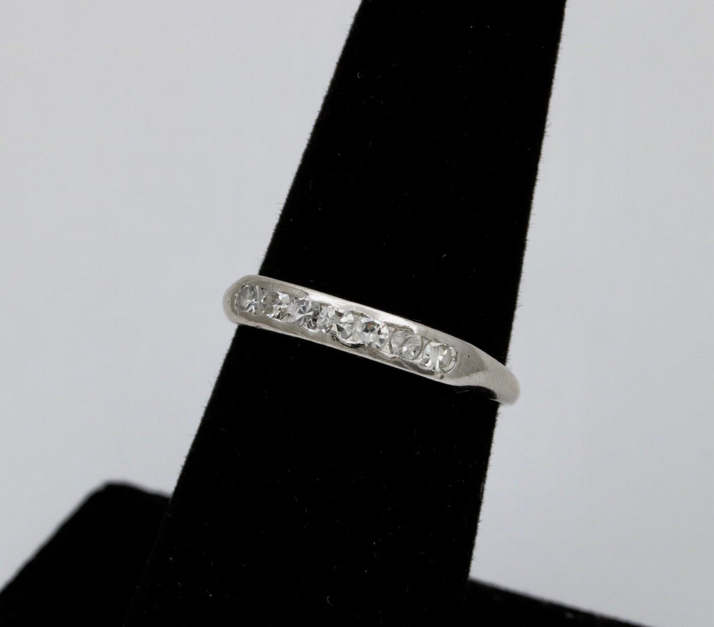 Vintage Diamonds Platinum Wedding Band