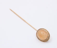 Load image into Gallery viewer, Antique 14K Yellow Gold Agate Stick Pin
