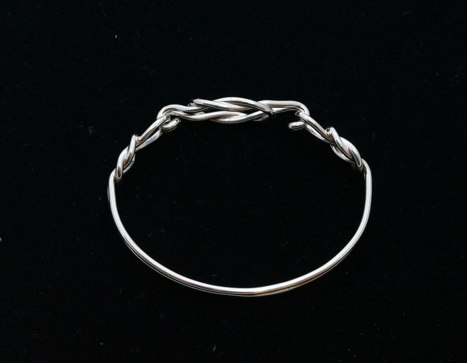 Vintage Square Knot Sterling Silver 925 Bangle