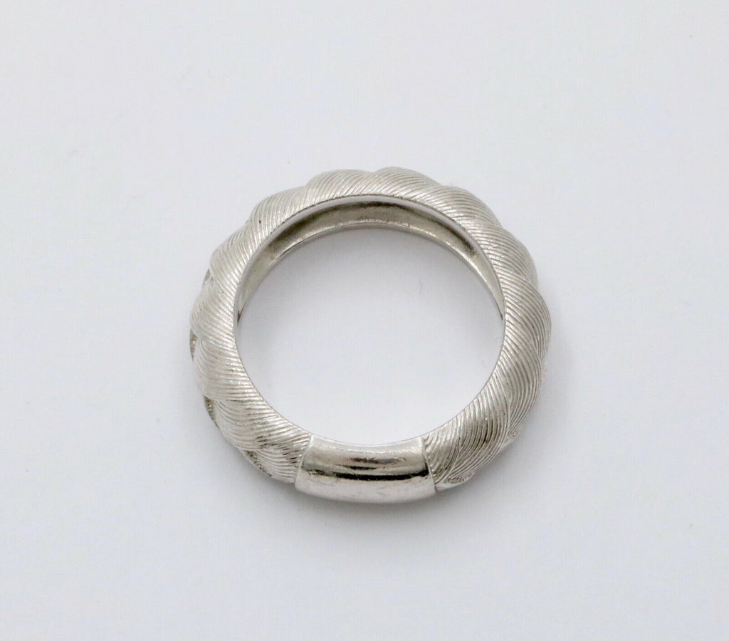 Vintage Judith Ripka Weave 925 Sterling Silver Ring Band