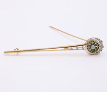 Load image into Gallery viewer, Incredible Victorian Old Euro Rose Cut Cloth 14K YG WG Brooch Pin
