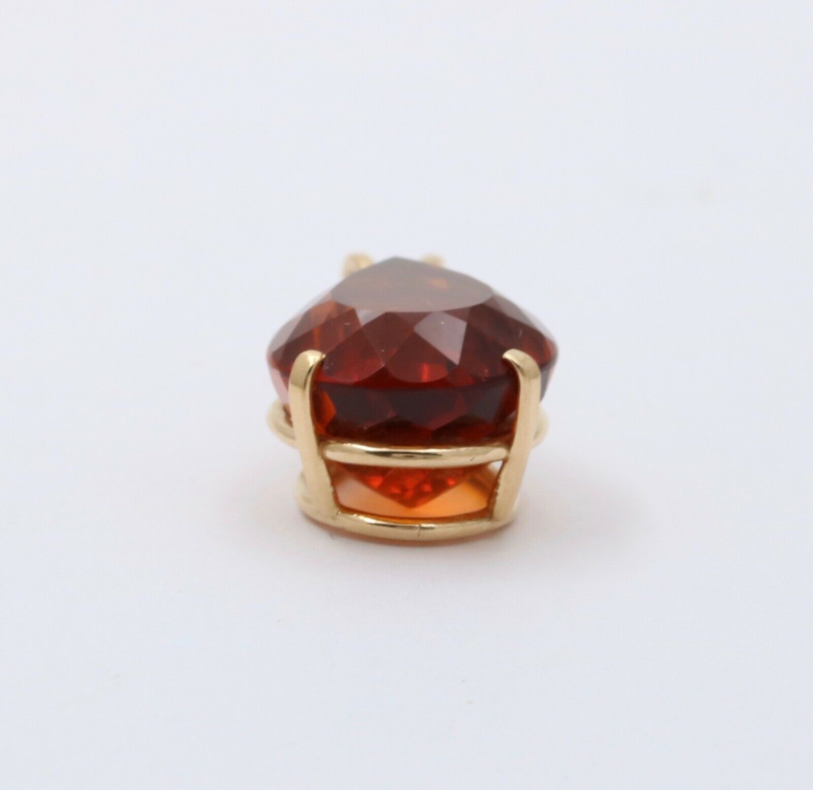 Vintage Madeira Citrine 14K Yellow Gold Pendant