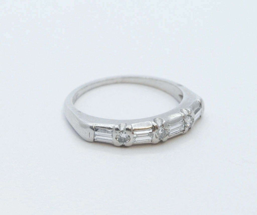 Art Deco Ladies Diamonds Platinum Wedding Band