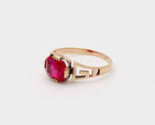 Load image into Gallery viewer, Victorian Ruby 10K Rose Gold Ring
