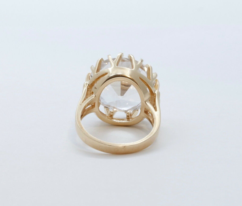 Vintage 14K Yellow Gold Crystal Ring