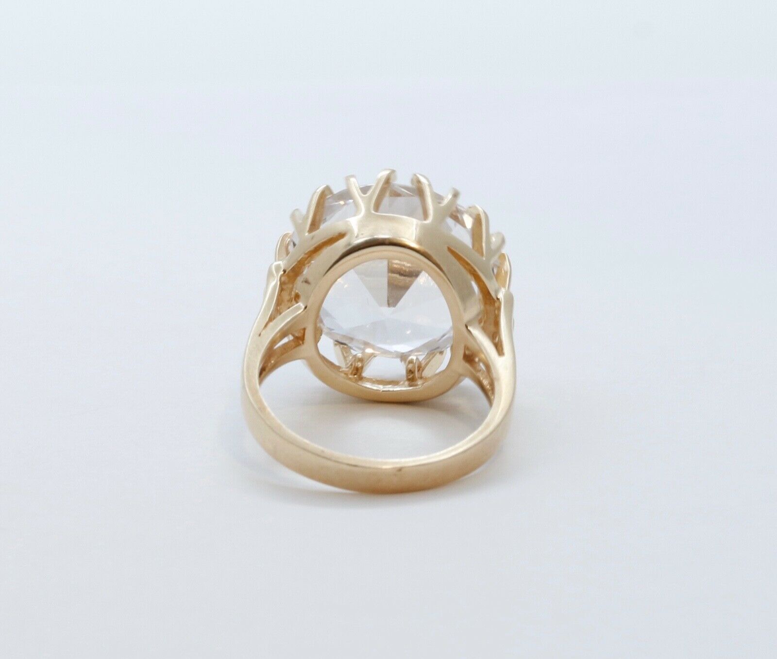 Vintage 14K Yellow Gold Crystal Ring