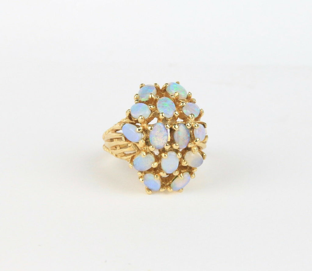 Estate Opal Cluster 14K Ladies Ring