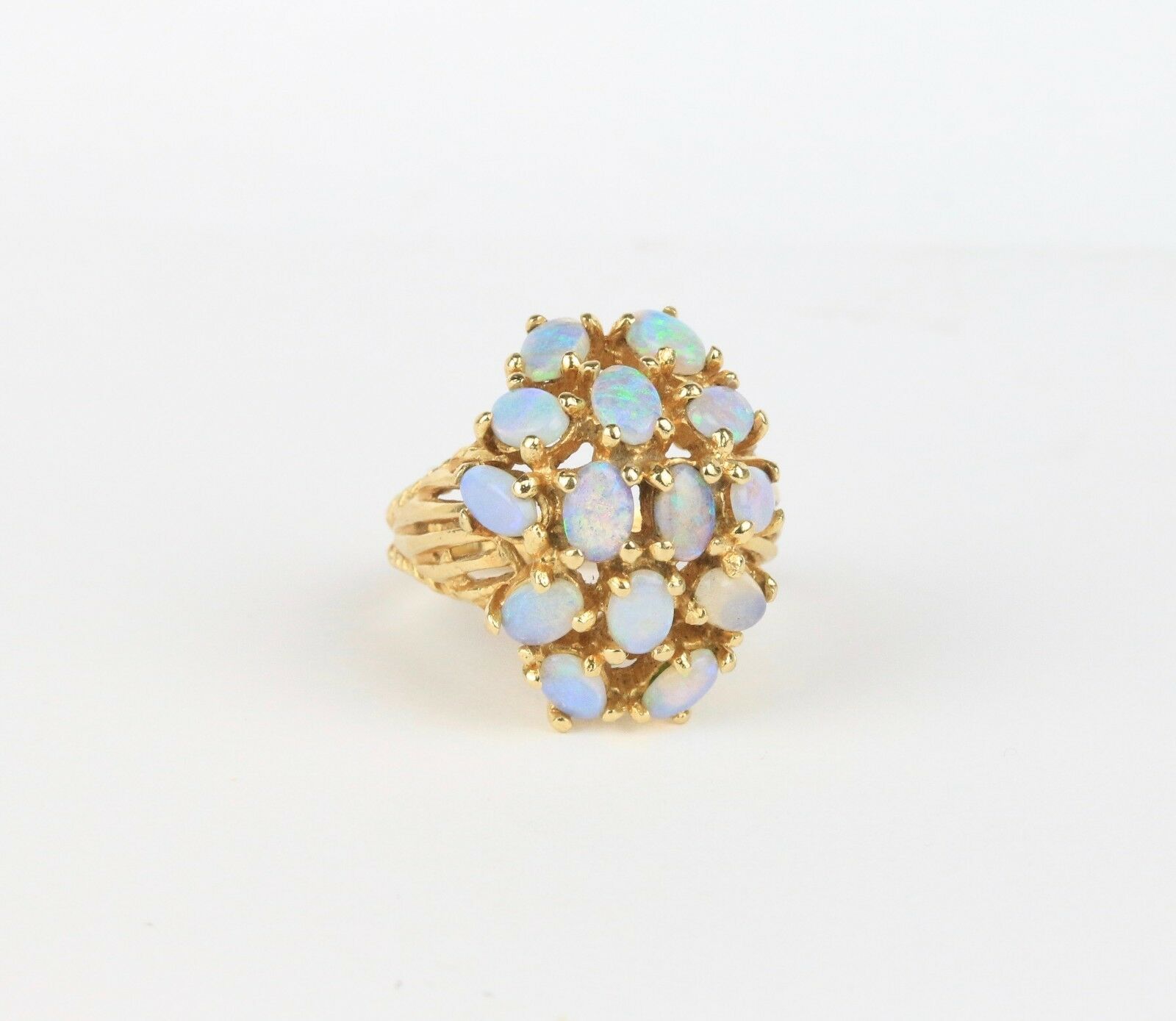 Estate Opal Cluster 14K Ladies Ring