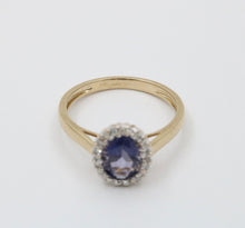 Load image into Gallery viewer, English 10K Yellow Gold Tanzanite &amp; Diamond Ring
