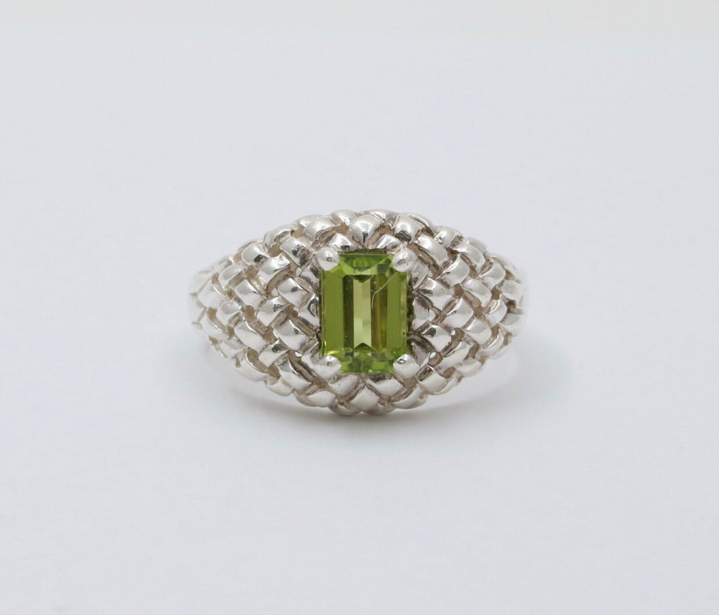 Vintage KABANA Peridot Sterling Silver Ring.