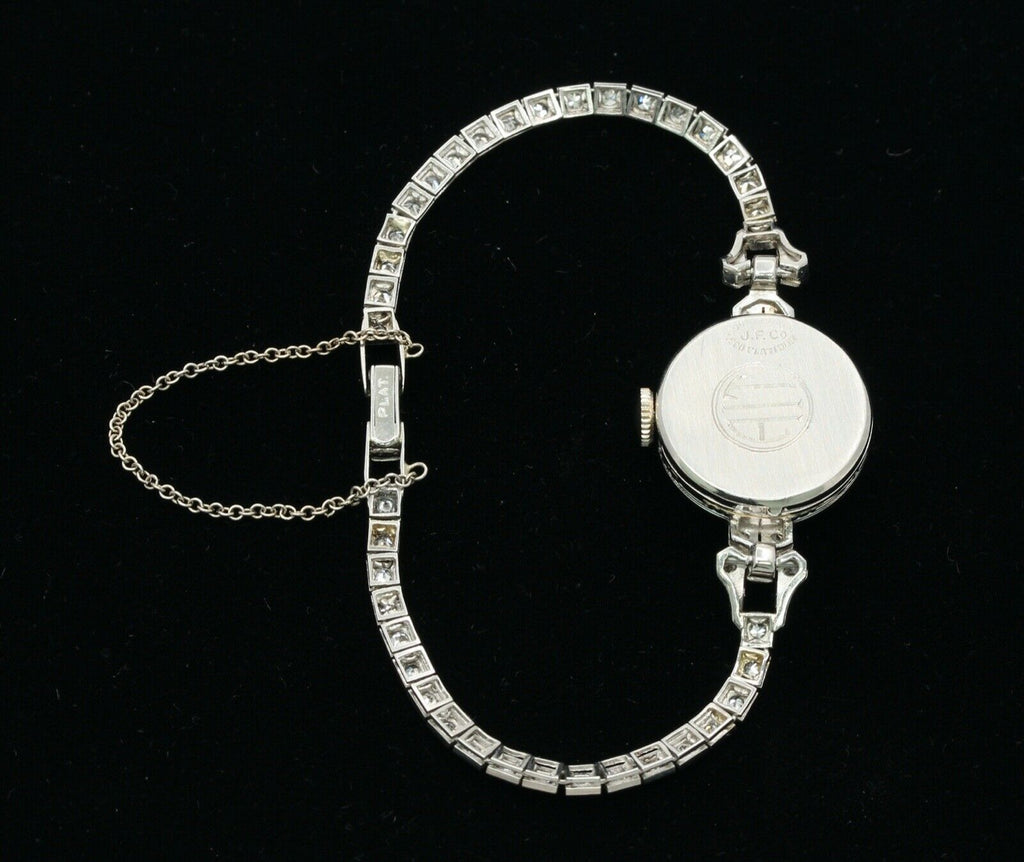 Vintage Ladies Movado Watch Platinum Diamonds