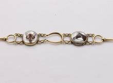 Load image into Gallery viewer, 1924’s Antique Essex Crystal Horse &amp; Fox 14K Gold Bracelet
