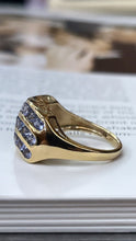 Load image into Gallery viewer, Vintage lavender Tanzanite Three layer Architecture Ring.
