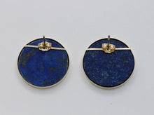 Load image into Gallery viewer, Vintage Ladies Large 14K Lapis Lazuli Earrings
