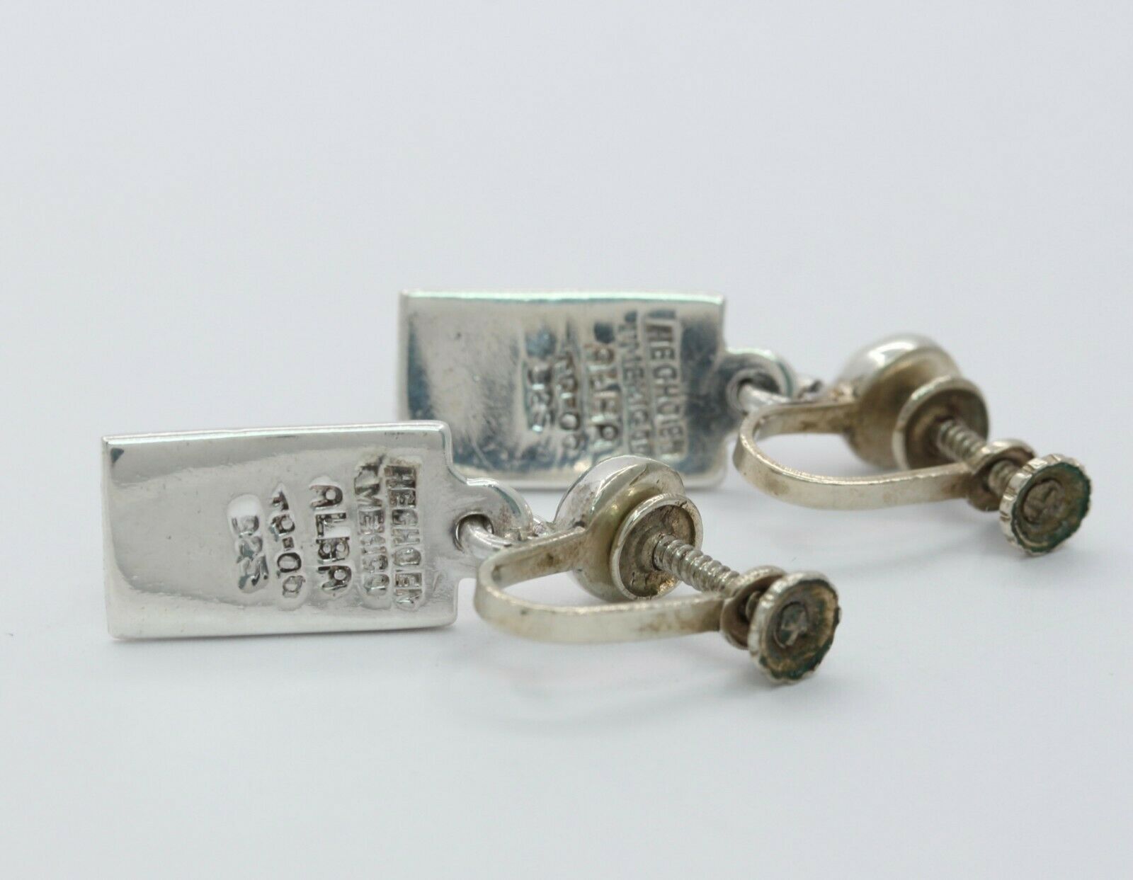 Vintage Hencho En Mexico Silver Earrings