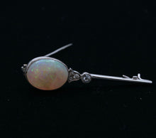 Load image into Gallery viewer, Art deco Opal and Diamond 18K Gold Brooch, Pin
