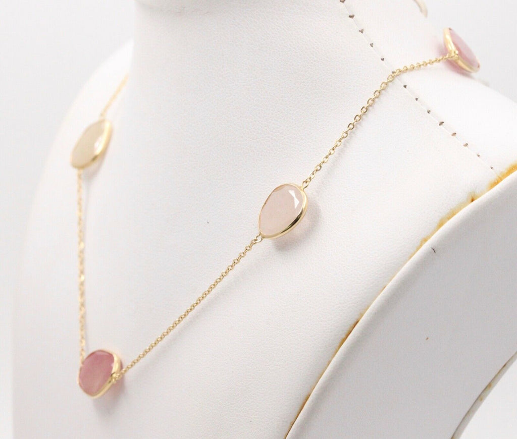 Vintage Quartz Crystal 14K Yellow Gold Necklace