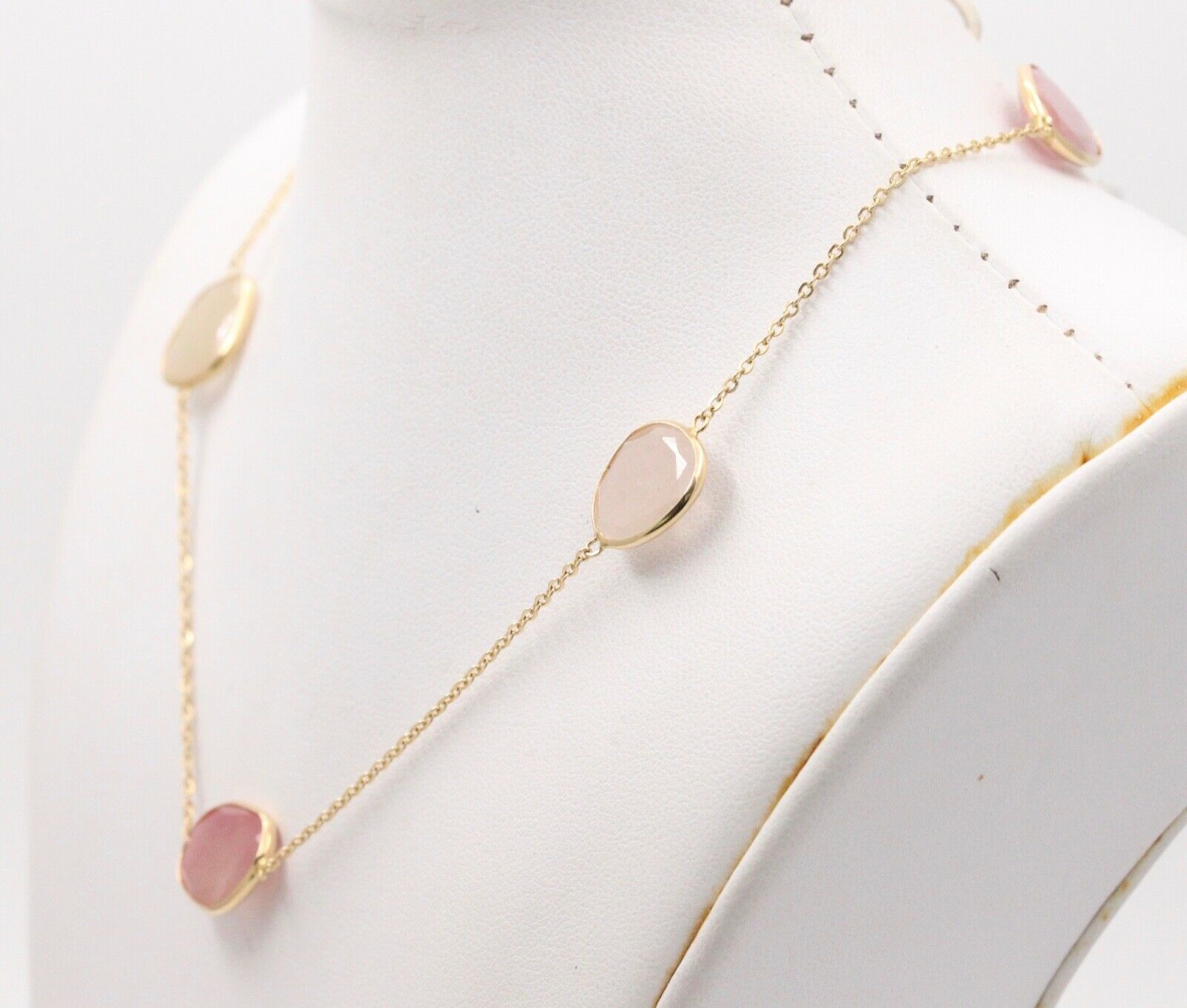 Vintage Quartz Crystal 14K Yellow Gold Necklace
