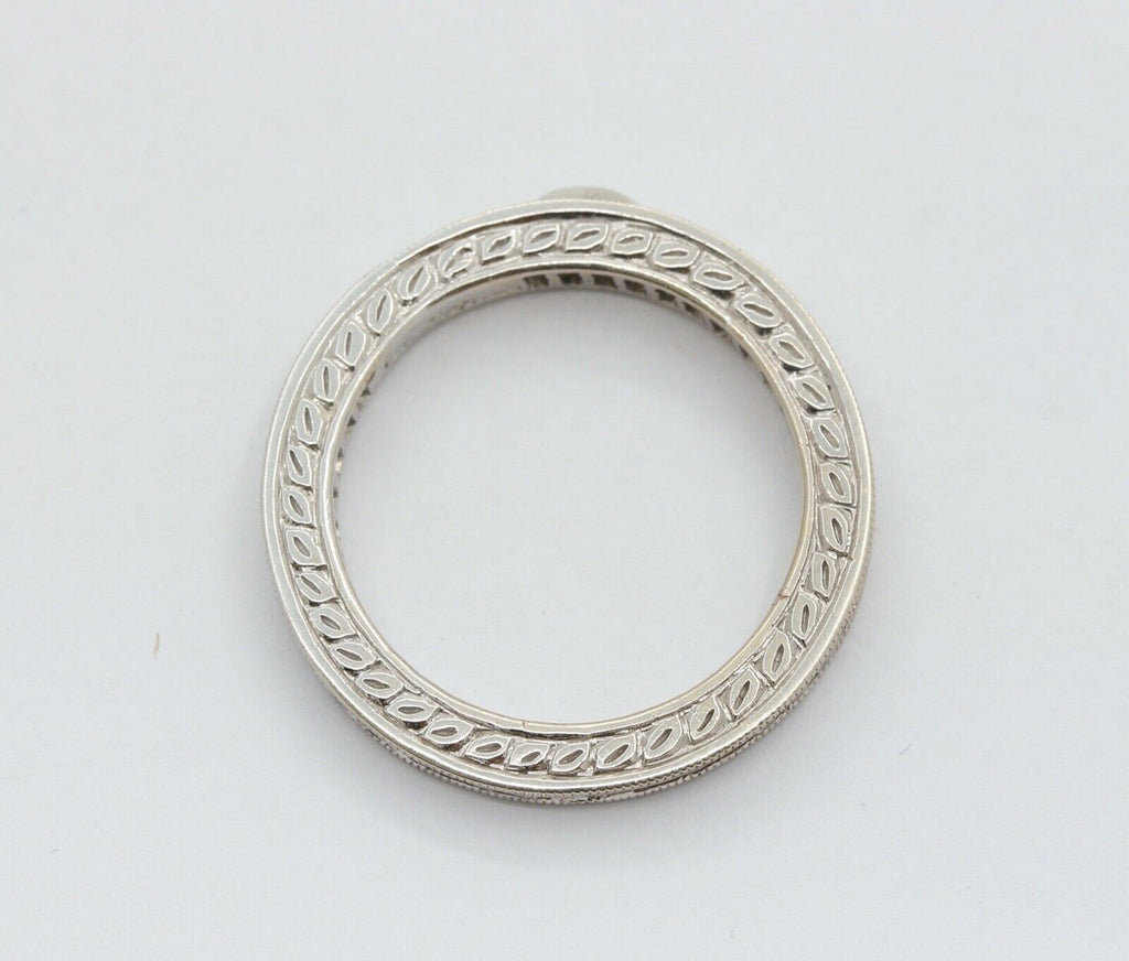 Ladies 18K White Gold Diamonds Stacking Eternity Band