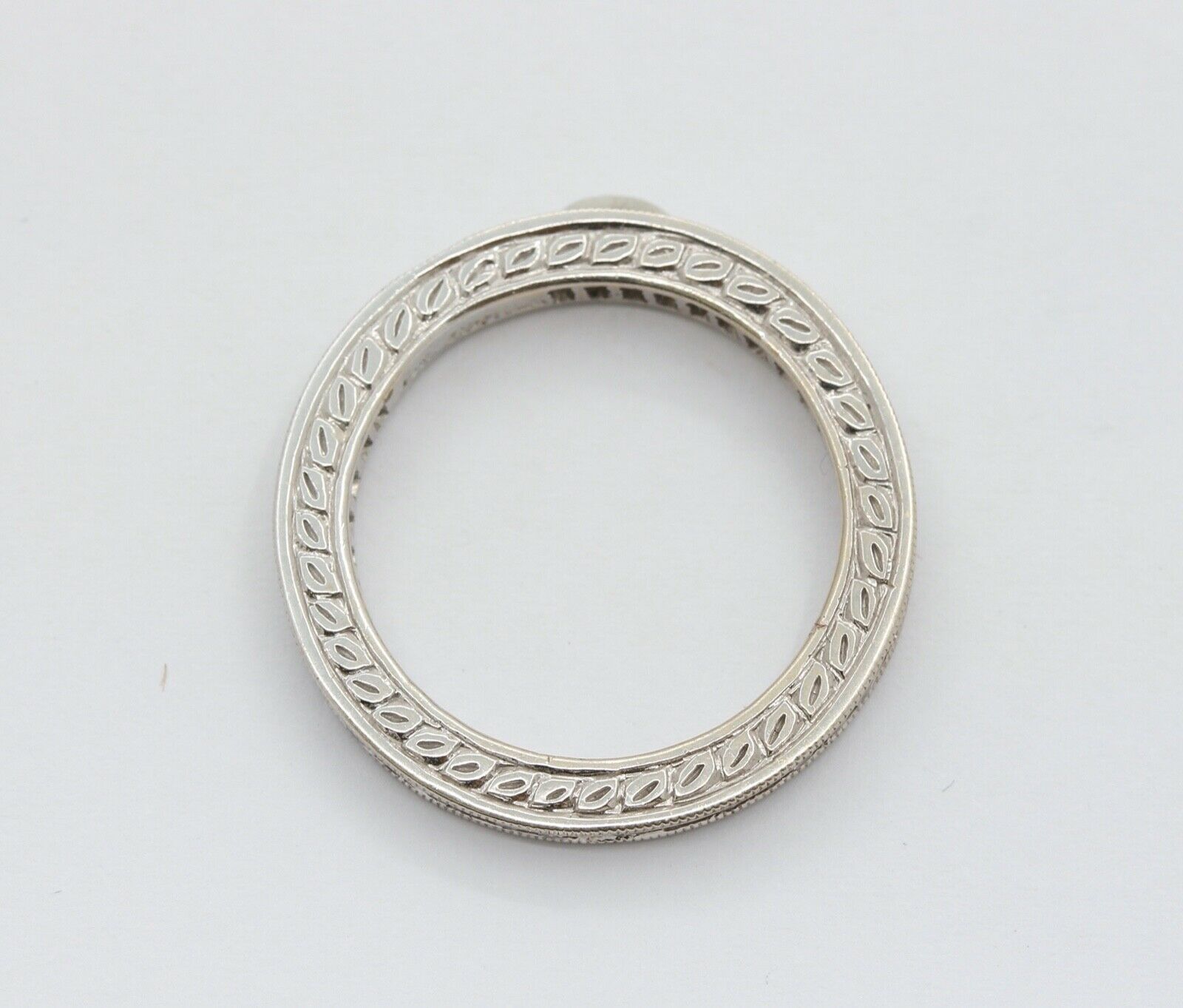 Ladies 18K White Gold Diamonds Stacking Eternity Band