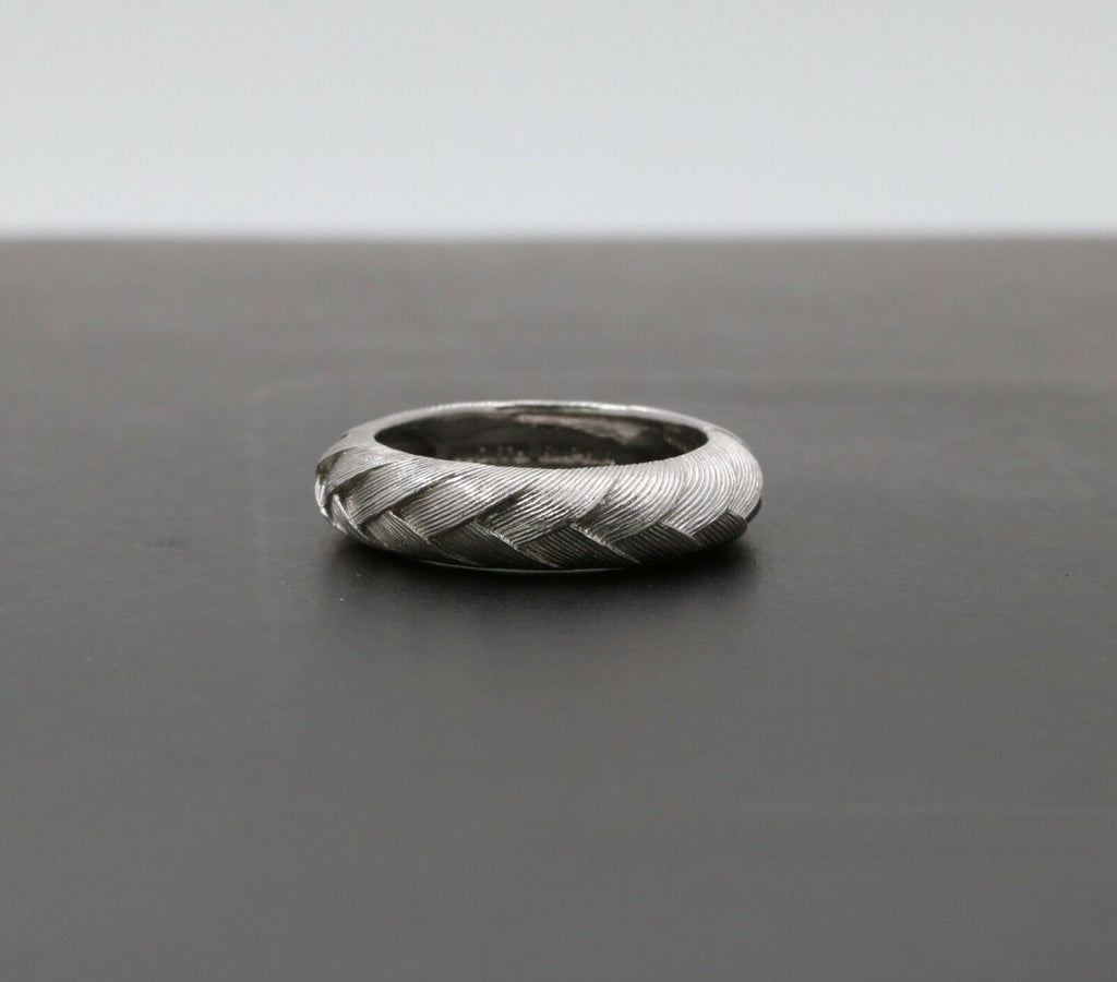 Vintage Judith Ripka Weave 925 Sterling Silver Ring Band