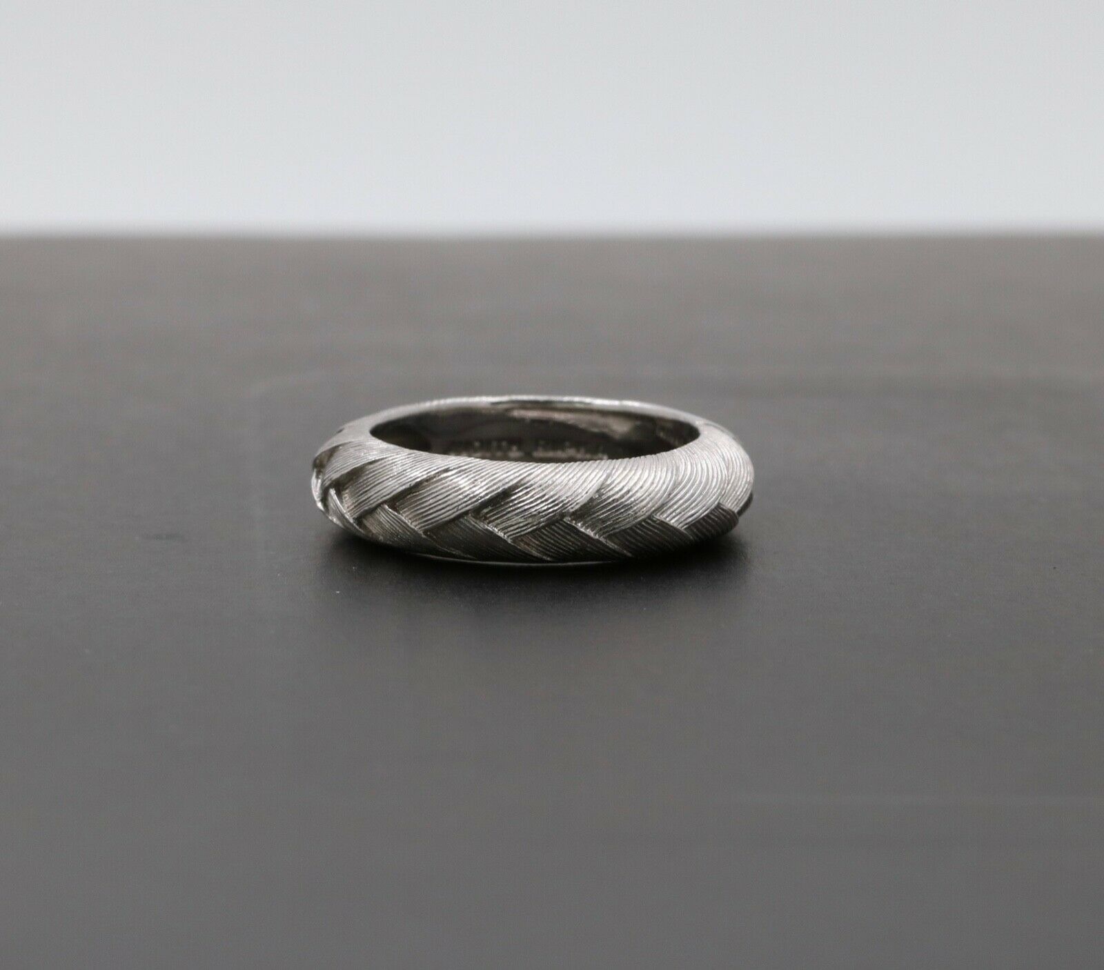 Vintage Judith Ripka Weave 925 Sterling Silver Ring Band