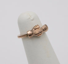 Load image into Gallery viewer, Vintage 14K Rose Gold Fede Gimmel Ring Band
