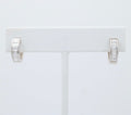 Vintage Baguette Diamonds 14K White Gold Huggie Earrings