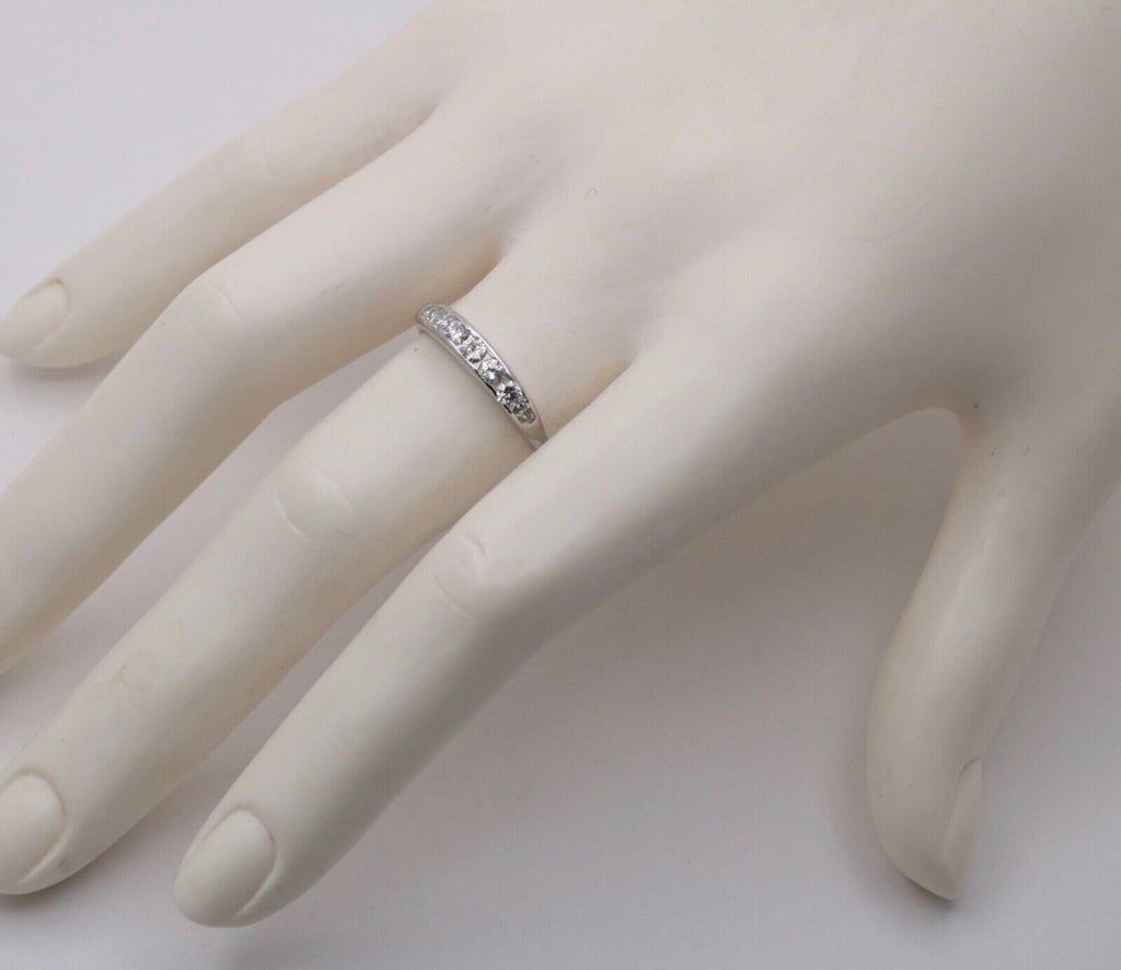 Vintage 18K Gold Diamond Half Eternity Band.