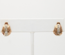 Load image into Gallery viewer, Vintage French 18K Yellow Gold Diamond Earrings
