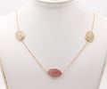 Vintage Quartz Crystal 14K Yellow Gold Necklace