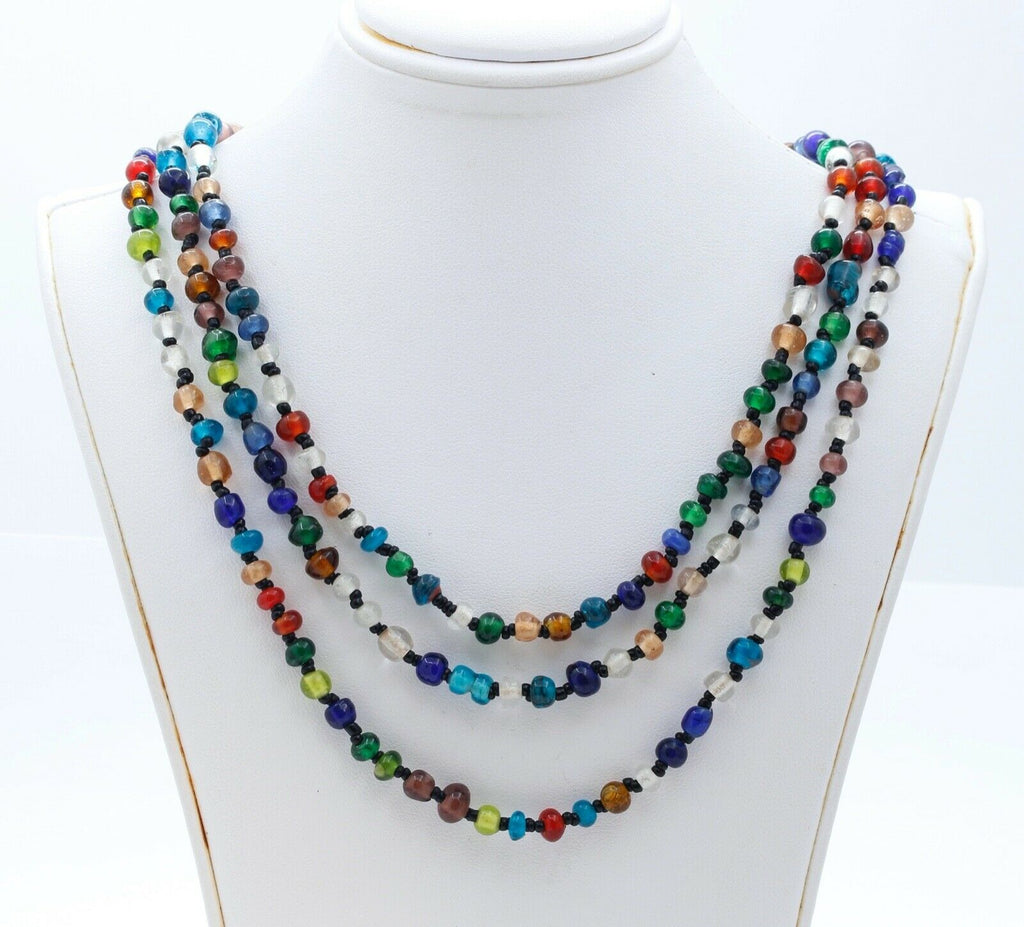 Vintage Art Glass Doubling Necklace