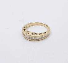 Load image into Gallery viewer, Vintage 14K Gold Diamond Channel Set Ring Band
