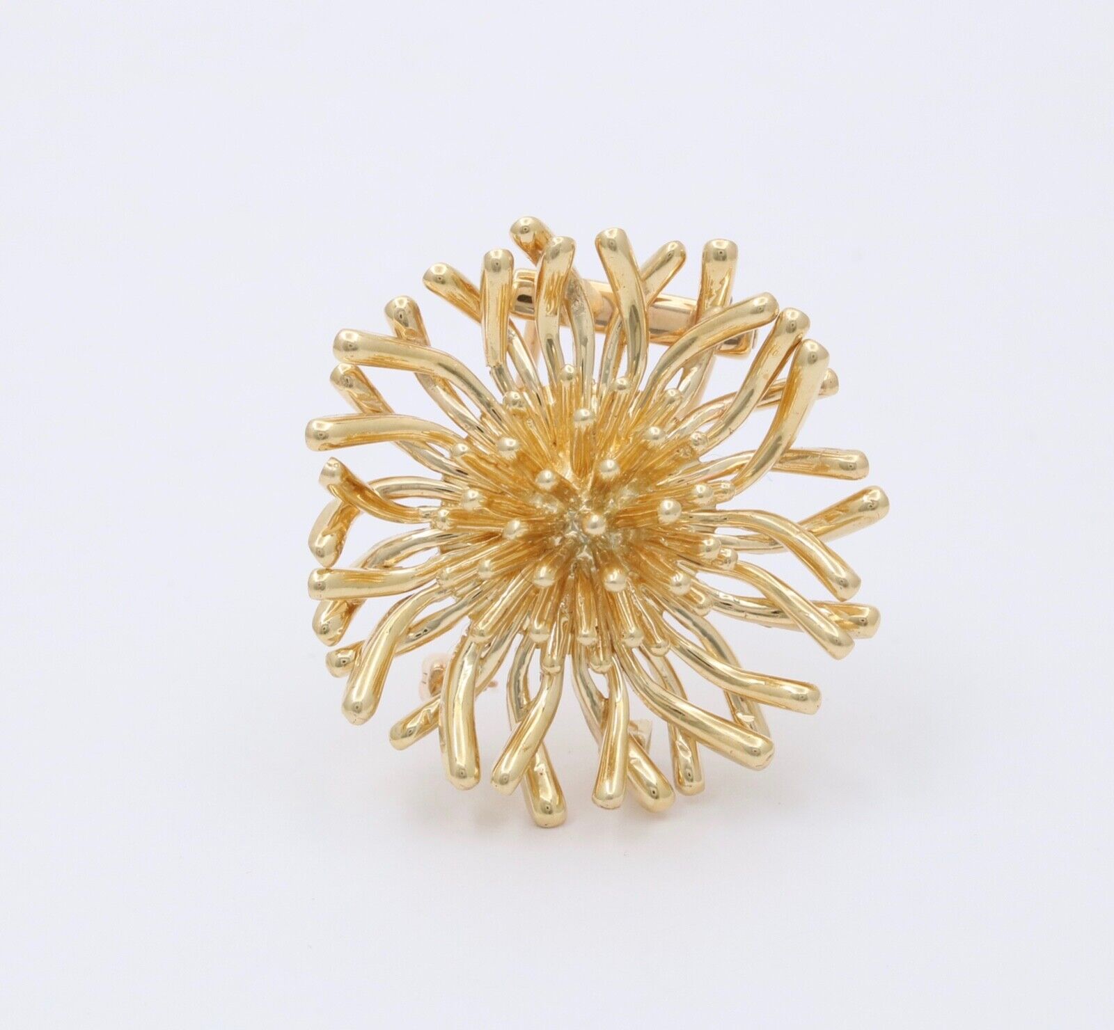 Vintage Tiffany and Co. 14K Yellow Gold Flower Brooch