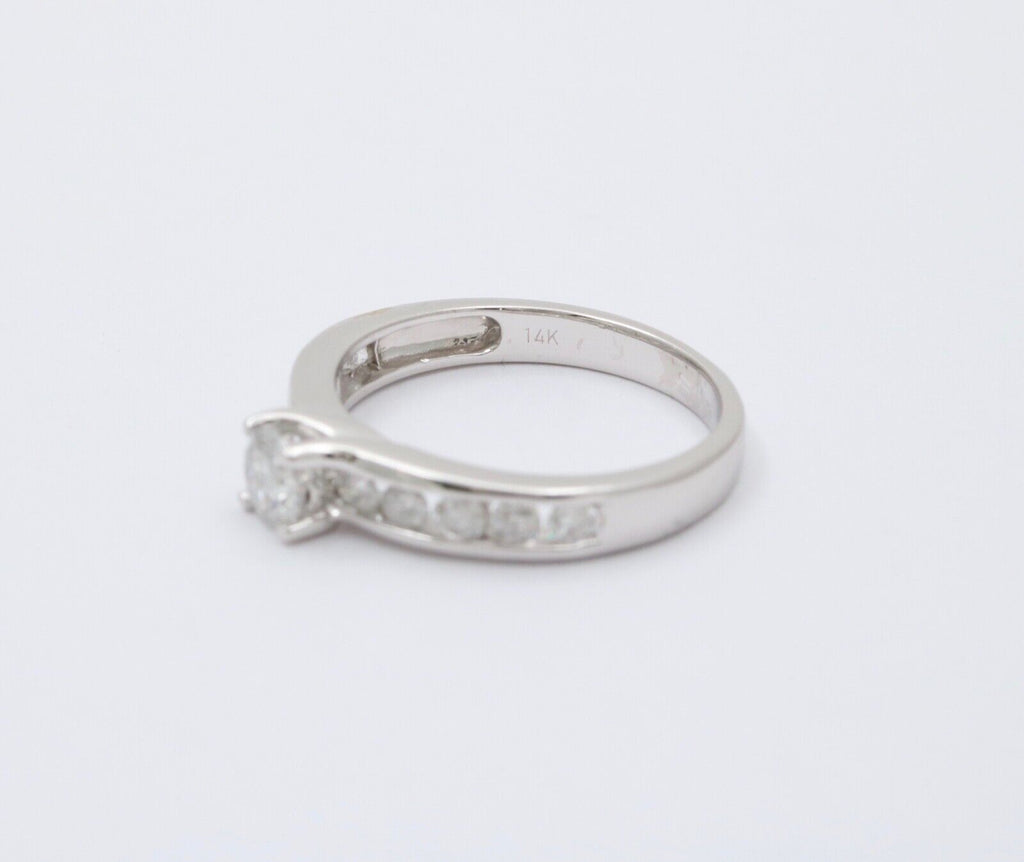 Vintage Diamonds 14K White Gold Wedding Ring