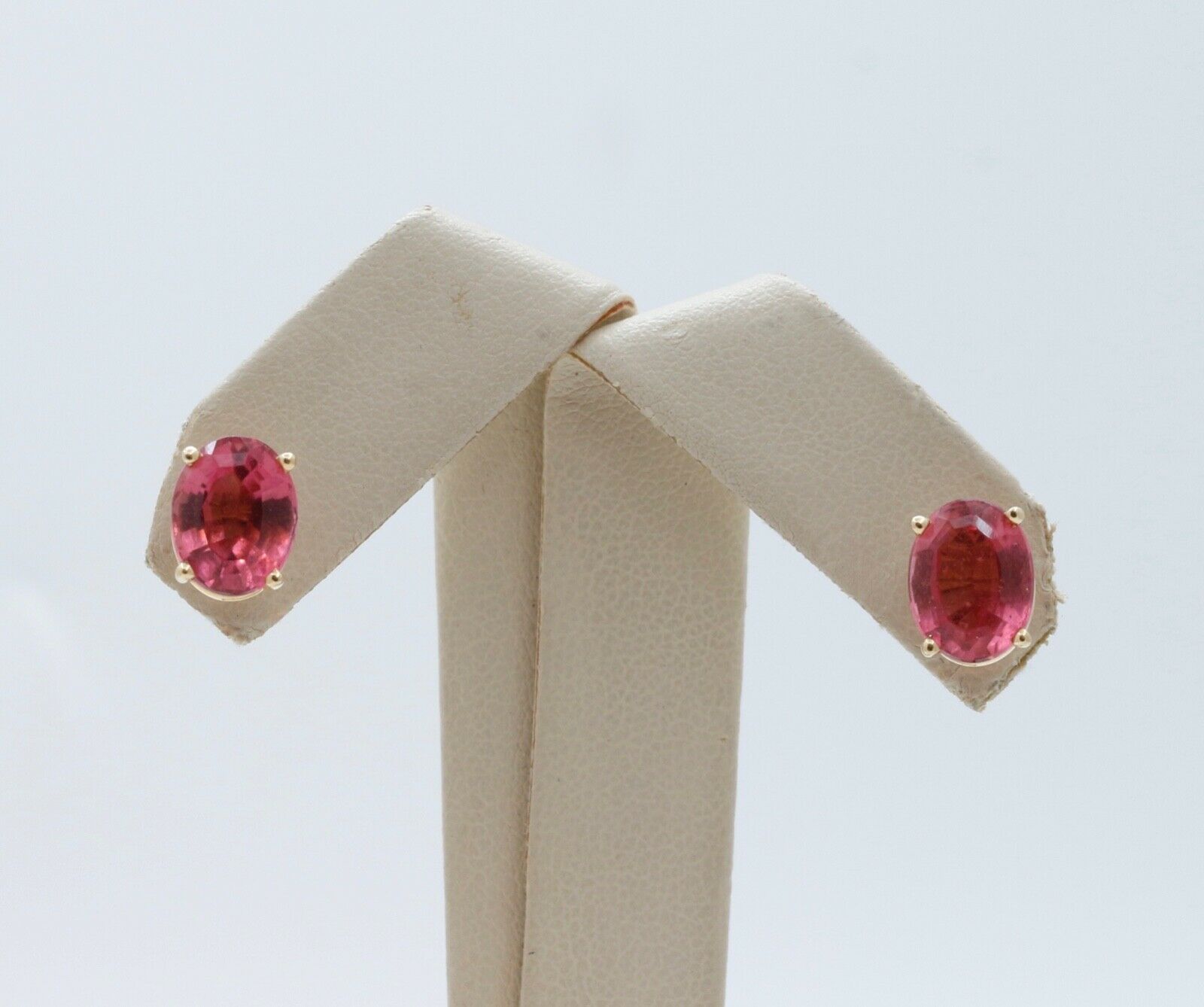 Beautiful Vintage Pink Tourmaline Earring Studs