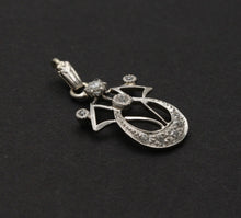 Load image into Gallery viewer, Art Deco Recreation Diamonds Platinum 14K Yellow Gold Pendant
