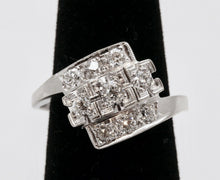 Load image into Gallery viewer, Art Deco Ladies Geometric Diamonds 14K White Gold Ring
