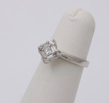 Load image into Gallery viewer, Vintage 14K White Gold Diamond Engagement ring , Anniversary Ring.
