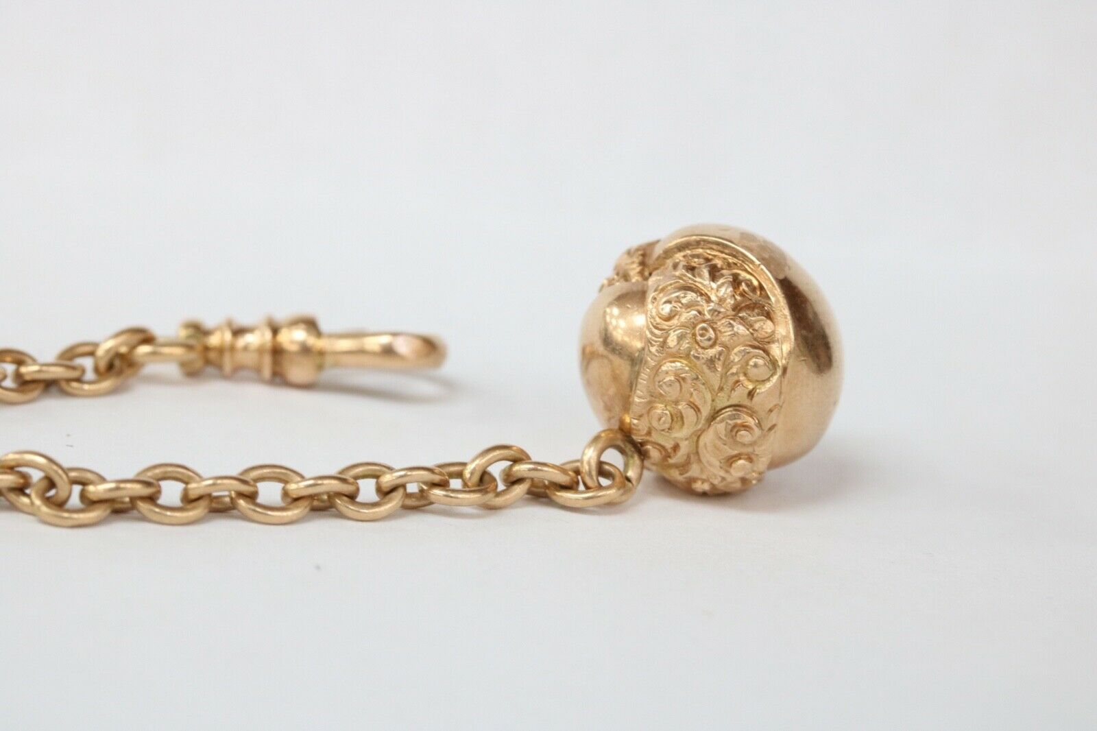 Victorian Gold Ball Watch Fob Charm Pendant