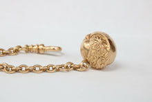 Load image into Gallery viewer, Victorian Gold Ball Watch Fob Charm Pendant
